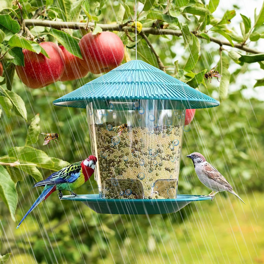 Out Door Garden Water Protected hanging Metal Bird Feeder