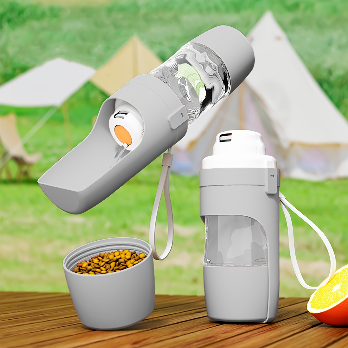 Portable Travel Pet Water and Food Dispenser | Travel Dog Water & Food Bottle